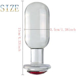 Crystal Glass Anal Plug With Luxury Jewelry,Butt Plug Fetish Anus Stimulation Unisex Adult Anal Sex Toy Crystal Anal Plug Bum Plugs Jewelry Anal Trainer Toys For Men Women(L)