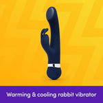 Warming & Cooling Rabbit Vibrator For Women | Silicone Vibrating Dildo G Spot Personal Massager | 7 Powerful Vibration Modes | Clitoral Stimulator | Adult Sex Toys & Games For Couples