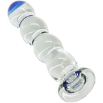 Beaded Glass Dildo Anal Vaginal For Men Women Couples - Hypoallergenic, Waterproof, Easy To Clean - Temperature Play - P-Spot & G-Spot Orgasms - Dp