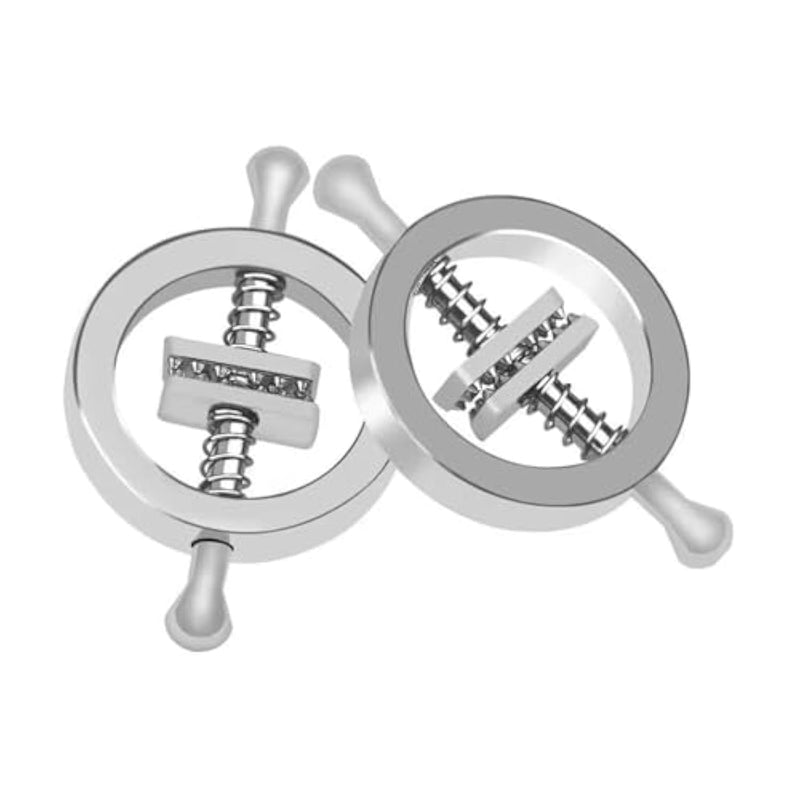 Nipple Clip Clamps For Women Men Circular Body Clamp Adjustable Weight Metal Nipple Clamps Non-Piercing Metal Stimulator Nipple Clips Body Jewelry
