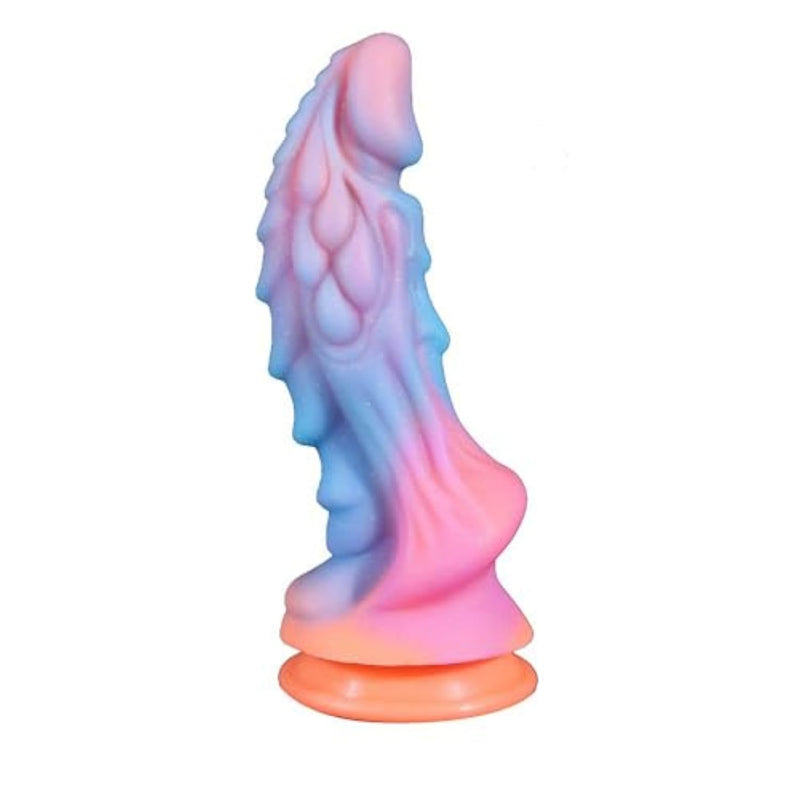 Realistic Phoenix Dildo, 8.46 Inch Thick Giant Anal Dildo With Powerful Suction Cup, Hands Free Play, Silicone, Blue And Pink Gradient Colours, G-Spot Dildo Anal Plug Prostate Massager For Women, Men