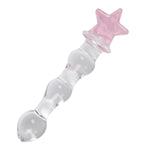 Novelties Glass Dildo Crystal Penis Glass Wand G-Spot Stimulation Female Masturbator (Star)