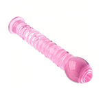 Pink Sex Toys Glass Dildo Wand G-Spot Prostate Massage Anal Butt Plug Stimulator Smooth Waterproof Material With Safety Bottom For Men Women Couples