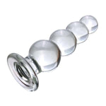Glass Pleasure Wand Crystal Dildo Glass Dildo Butt Plug Anal Beads Anal Plug 3 Sizes Anal Sex Toy (M)