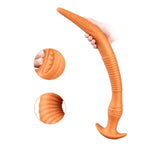 Super Long Anal Plug Dildo, Flexible Liquid Silicone Butt Plug Vaginal Anus Deep Stimulation Massage Masturbation Adult Sex Toy For Men Women Couple Sex (L)