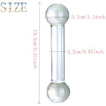 Glass Dildo Double-Ended Butt Plug Anal Beads,Glass Dildo G-Spot Wand Anal Beads Butt Plug Dual Ended P-Spot Stimulator Fetish Prostate Massager Masturbation Sex Toy For Men Women(M)