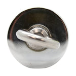 Secure Trusted Thru Hole Enema Metal Butt Plug With Removable Core One Size Silver