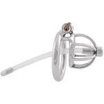 Metal Male Chastity Device Steel Stainless Cock Cage Sex Toy Ring With Tube C140 (1.57 Inch / 40Mm)