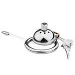 Sex Toy Male Metal Penis Exercise Breathable Chastity Device Cock Cage With Urethral Catheter Penis Cage Penis Ring Chastity Belt Adult Game Massage To Prevent Erection Restraint