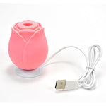 Rose Vibrator Clitoral Sucking Stimulator, 10 Modes, Safe Soft Silicone, Magnetic Charging, Up To 1.5 Hour Run Time, Water Proof Ipx6, Quiet Operation, For Adults And Women