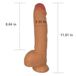 Realistic Huge Big Dildos:11.81 Inch Super Long Realistic Dildos Sex Toys With Strong Suction Cup Thick Large Anal Dildos Anal Sex Toy For Women Men Couples Giant Realistic Penis (Skin Color)