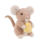 Cheese Rat Plush Mouse Stuffed Animals For Kids, Soft Cute Plush Toys For Baby Girl And Boy, Fluffy Cheese Rat Brown 6 Inches