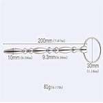 Stainless Steel Urethra Sound With Ring Metal Bead Penis Stretcher Urethral Dilator For Male Masturbation Bdsm Sex Toys
