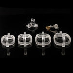 Breathable Resin Chastity Cage With Multiple Cock Sizes?Detachable Hooks And Accessories, Penis Cage Adult Sex Toys Bdsm Bondage Devices (Transparent, Nu)