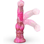 Realistic Long Horse Dildo, 12Inch Monster Dildos With Knot And Suction Cup Thick Waterproof Pink Silicone Dragon Dildo Anal Plug Toys For Women Men G Spot Anal Play