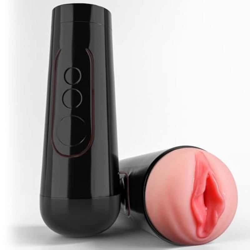 Male Masturbator Cup, Quiet Adult Sex Toys For Men Realistic Pocket Pussy Vagina Textured With 7.5In Depth Lifelike Soft And Manual Sex Machine