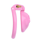 Fake Woman Vagina Chastity Cage Lock With 4 Cock Rings Sissy Resin Cock Cages Adults Sex Toys With Labia Male Sm Extreme Bondage Devices (Pink)