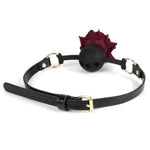 Bdsm High End Silicone Rose Mouth Ball Gag Breathable Open Mouth Gag Ball Adult Bondage Restraints Sex Toy For Women Men Couple Foreplay