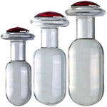 Glass Crystal Anal Plug With Jewelry Base Round Head Anal Plug Adult Sex Toy