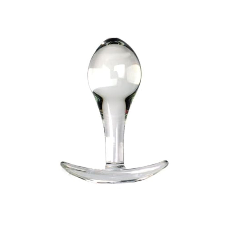 Crystal Glass Anal Plug,Anal Plug For Comfortable Long-Term Wear Glass Butt Plug With Curved Based & Long Stem Tapered Prostate Massager Sex Toy Anal Expander Sex Toys For Men Women(S)