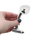 Curved Metal Butt Plug For P-Spot & Anal Stimulation | Control Handle | Bondage Accessory Opening | Durable Aluminum Alloy | Easy To Clean | Beginners & Experienced Users | Dp | Anal Plug | Large