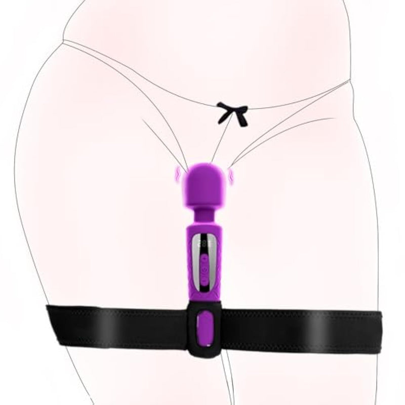 Sex Toy Vibrator Leg Straps For Women, Hands-Free Play For G-Spot Stimulator With 30 Vibration Modes, Waterproof Rechargeable Vibrator, Elastic Bondage Restraint Straps For Couples Play