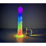 Luminous Large Horse Penis, Anal Plug Slim Tall Dildo, Flexible Rubber Dildo Woman Adult Sex Toy Glowing Glow In The Dark 11 Inch