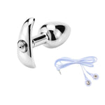 Metal Butt Plugs For Anal Dilation Training Wearable Electro Anal Plugs Prostate Massager Electric Stimulation Sm Adult Sex Toys (S)