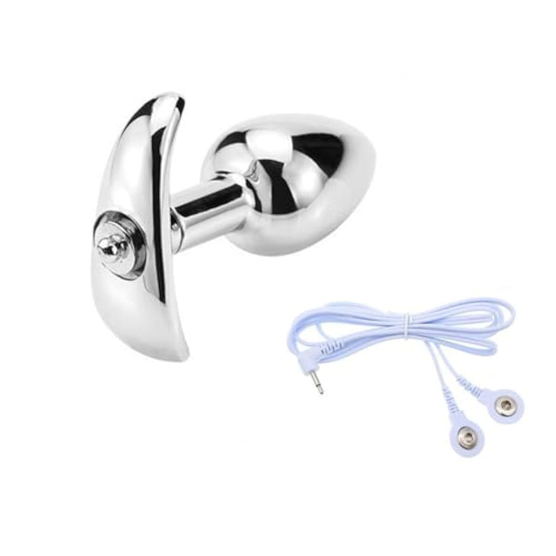 Metal Butt Plugs For Anal Dilation Training Wearable Electro Anal Plugs Prostate Massager Electric Stimulation Sm Adult Sex Toys (S)