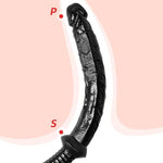 Double Sided Dildo Huge Long Double Headed Dildos with Handle Realistic Flexible Double Ended Adult Sex Toy for Women 13 Inch