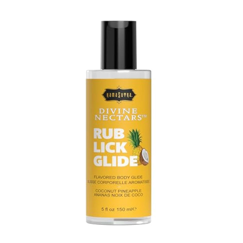 KAMA SUTRA Divine Nectars Coconut Pineapple 5 fl oz - Flavored 3-in-1 Use: Oral, Massage, Water Based for Couples, Women, and Men. Body Topping Manufactured in USA. Ideal for Foreplay.