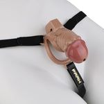 Hollow Penis Cage Set With 4 Rings, An Anti-Slip Belt And 2 Keys, Moulded Design Chastity Cage Lock Male Sex Toys Sm Slave Restraints & Bondage For Couples (L)