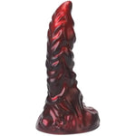 8.9In Curved Dragon Dildo - Red And Black Monster Cock With Suction Cup For Anal And Prostate Play, Thick Liquid Silicone Sex Toy,Fantasy Dildo For Hands-Free Pleasure(M)
