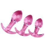 Glass Butt Plug Set, 3 Pcs Crystal Ship Anchor Anal Plugs Anal Trainer For G-Spot Stimulation Prostate Massage Anal Toys For Anal Training Adult Sex Toys For Men Women Couples