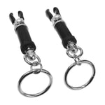 Heavy Duty Nipple Clamps with Adjustable Threaded Barrels and Dangling Rings