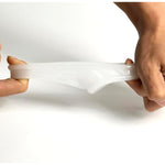 Super Soft Silicone Penis Ring Delay Ejaculation Ball Scrotum Stretcher Triple Cock Ring Erection Enhancing Bdsm Sex Toys For Men (White)