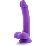 Ruse D Thang, 7.75" Platinum Cured Purio Silicone Dildo, Satin Smooth Ultrasilk 1.25" Shaft, Strap-On Compatible, Suction Cup Base For Hands-Free Play, Adult Toy For Women - Purple
