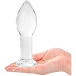 Huge Head Glass Butt Plug Crystal Anal Plug Bum Plug Bomb Plug Anal Trainer Anal Expander Training Sex Toy (M)
