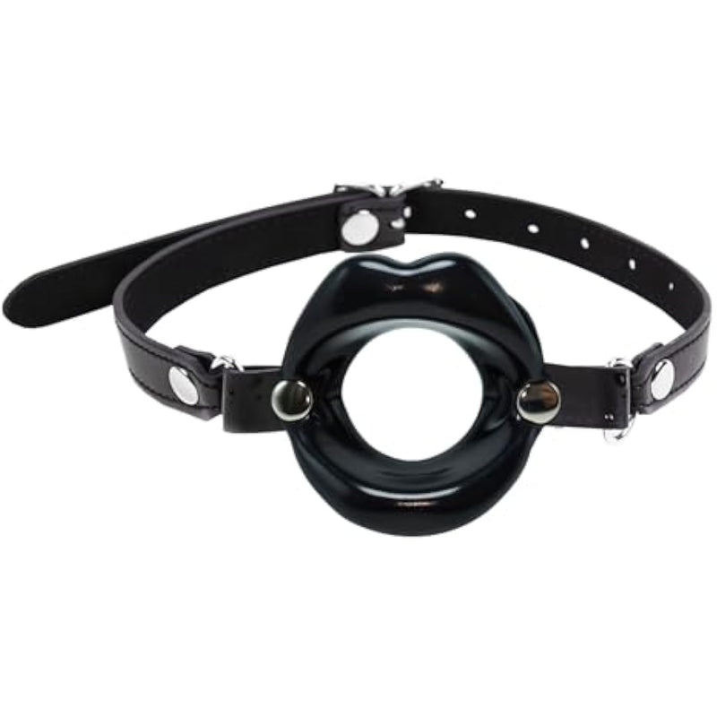 Silicone Open Mouth Gag Sex Toys Sm Bondage Open Gag Adjustable Strap Mouth Gags Bondage Toys For Women Men Couples Lover Bdsm Fetish Restraint Opening Gag Sexy Gag (Black)