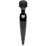 Deluxe Rechargeable Mini Massage Wand With Ergonomic Handle - Rechargeable - Black