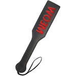 Meow Spanking Paddle, 12.6Inch Faux Leather Sex Sm Toys For Adults Bdsm Play, Black