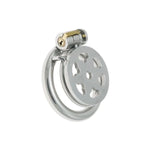 Flat Chastity Cage Made Of Metal Male Chastity Device With Catheter And Belt Cock Cage With Concealed Lock And Multiple Ventilation Holes For Restraining A Man'S Penis Sex Toys Penis Cage (1.77In,A)