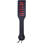 Bitch Spanking Paddle For Adults, 12.8Inch Faux Leather Bdsm Paddle For Sex Play, Black