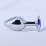 Anal Plug Adult Sex Toy, Blue Gem Anal Toys Adult Sex Toys Games Butt Plug,Personal Anal Plug Sex Toy For Adult Women,Men And Couples, Stainless Steel (Medium)