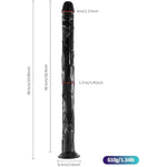 19.09 Inch Extra Super Long Dildo Anal Plug Sex Toys For Deepest Sex, Black Realistic No-Balls Huge Big Giant Dildos With Strong Suction Cup Hands-Free Play Flexible Penis Butt Plugs For Women Men Gay
