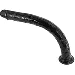 17.9 Inch Extra Super Long Realistic Dildo For Deepest Sex, No-Balls Black Anal Dildo With Strong Suction Cup, Soft Flexible Strap On Dildo Penis Anal Plug Sex Toys For Women Men Gay