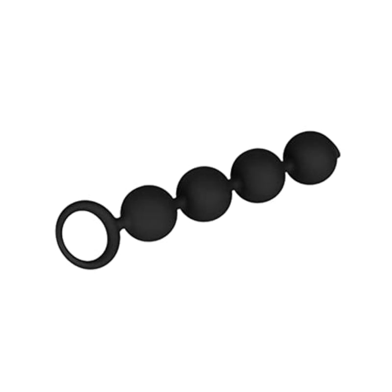 Silicone Anal Butt Beads Chain Plug,Four Ball Anal Chain Link With Safe O Pull Ring Anal Adult Sex Toy Anal Beads Chain Anal Dilator Silicone Flexible Anal Chain Butt Plug For Men Women(Black)