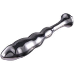 7.68” G-Spot Dildo, Curved Stainless Steel Prostate Massager With Kliclok System For Beginner Users