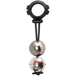 Metal Ball Cock Ring Adjustable Penis Stretcher Scrotal Pendant Weight Bearing Ring Male Penis Extender Chastity Device Sex Toys For Men (25Mm,Double Ball)