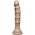 Doc Johnson Raging Hard-Ons - Slim Line - 5.5 Inch (6.9 in. Long and 1.2 in. Wide) - Heavily Veined - Dildo with Suction Cup Base - Great For Anal Beginners - Vanilla